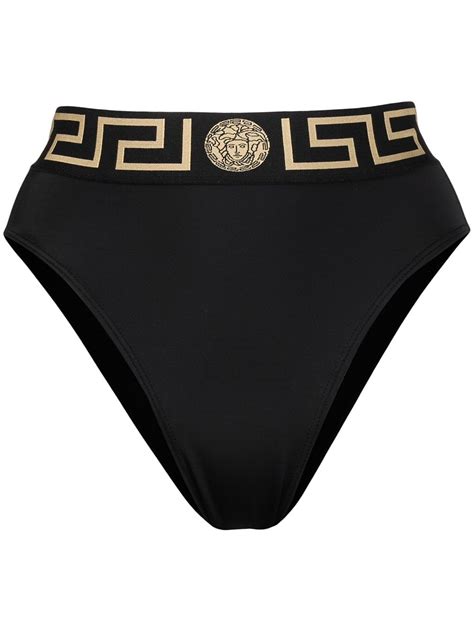 versace two peace swim suit|Versace high waisted bikini bottom.